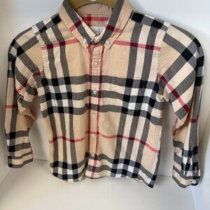 Youth Burberry Button Up Top